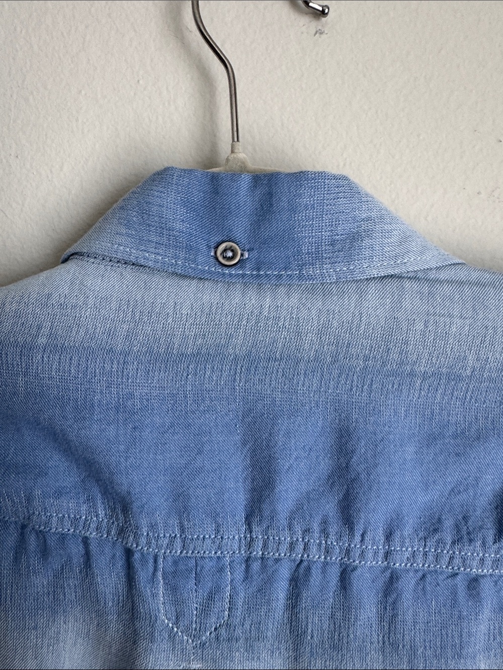 Tommy Bahama Blue Linen Blend Button Front Shirt 2XL Coastal Resort Wear - Picture 9 of 11